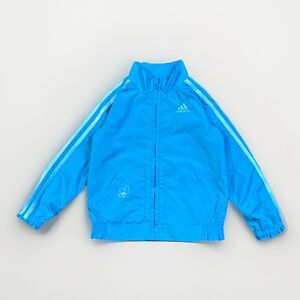 Adidas Youth Girls Blue Jacket Track Suit Full Zip Coat Size 4T Windbreaker